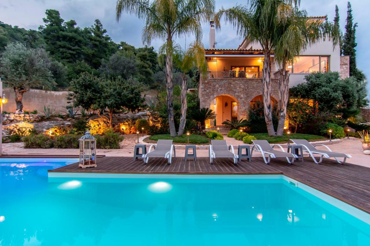 Villa Maira Luxurious With Private Swimming Pool Korfos Luaran gambar